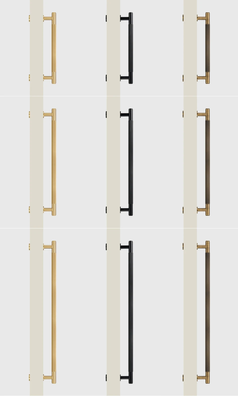 Brass Linear Door Pull Bar – Double or Single-Sided Handle