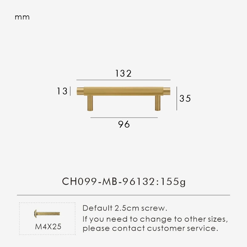 Solid Brass Linear Handle – Modern Kitchen & Cabinet Pull Bar