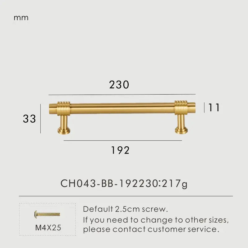 Solid Brass Rope Design Handle – Vintage T-Bar Cabinet & Drawer Pull