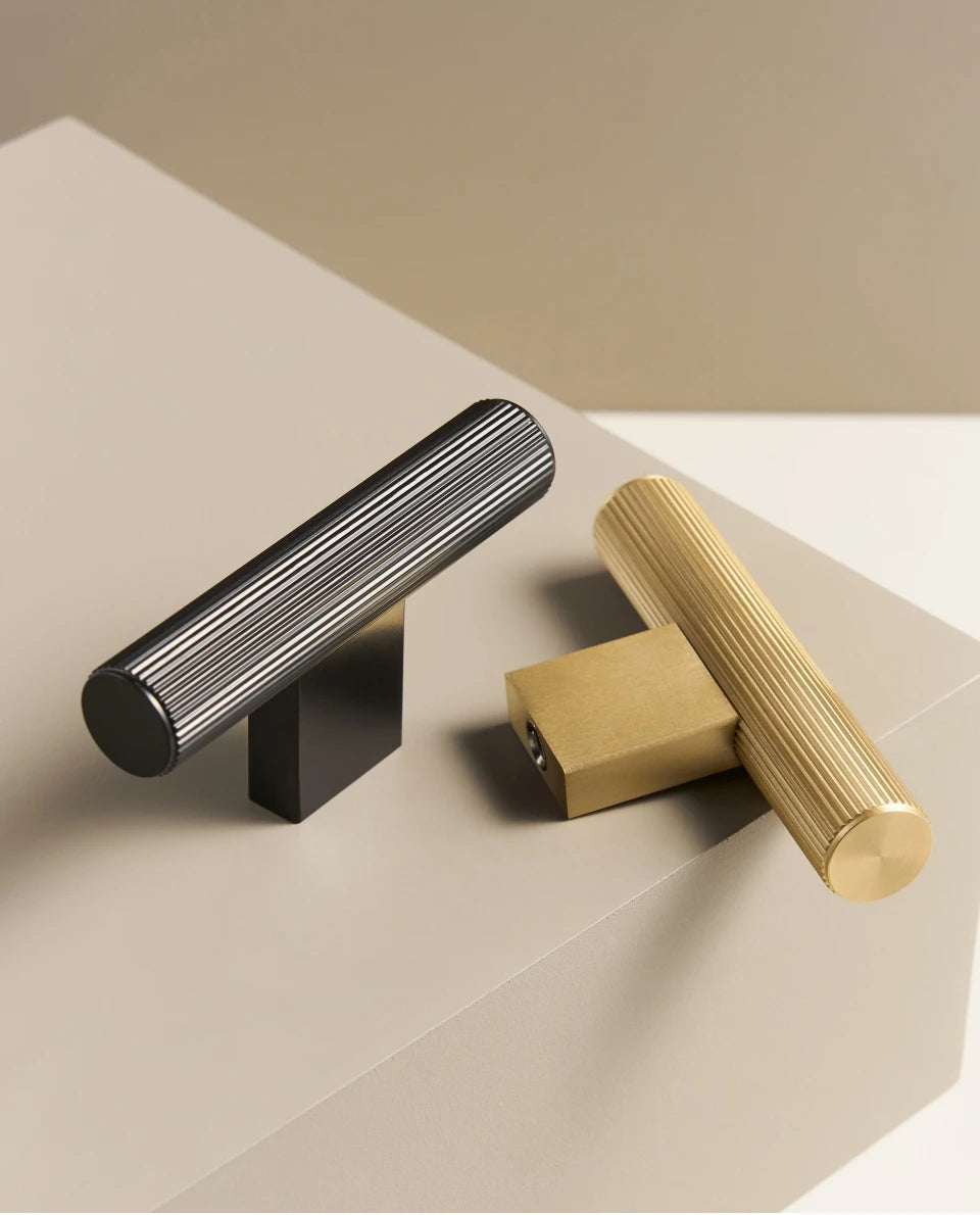 Solid Brass Linear Handle – Long T-Bar Cabinet & Drawer Pull