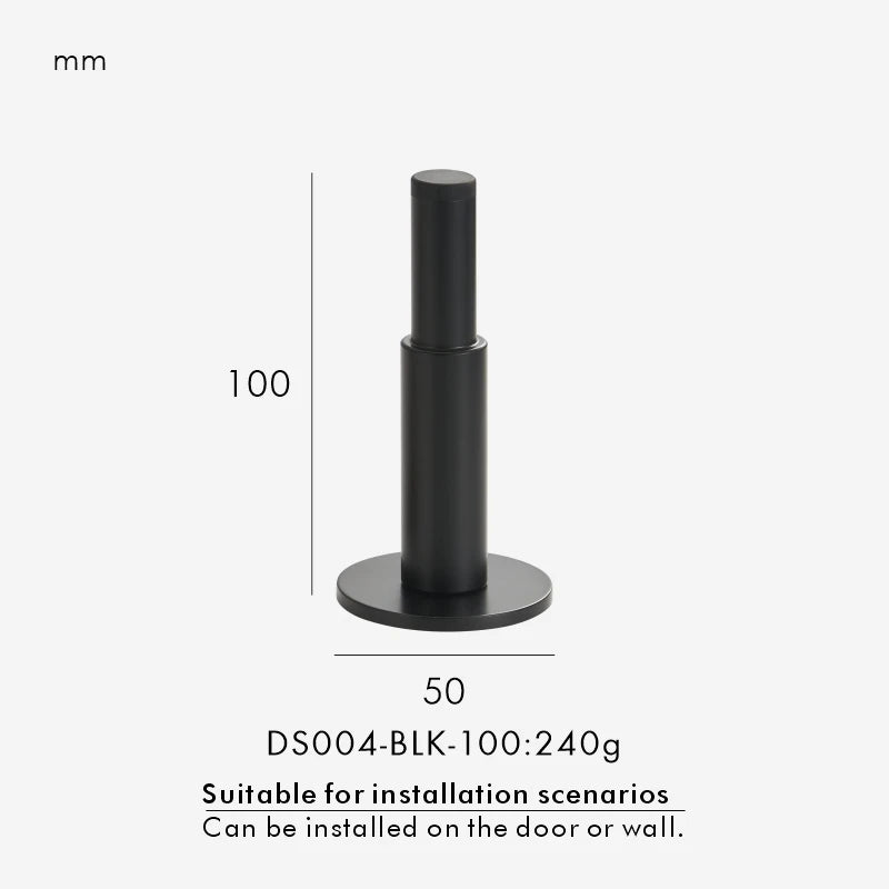 Brass Door Stopper – Floor & Wall Mount Holder in Antique or Matte Black Finish