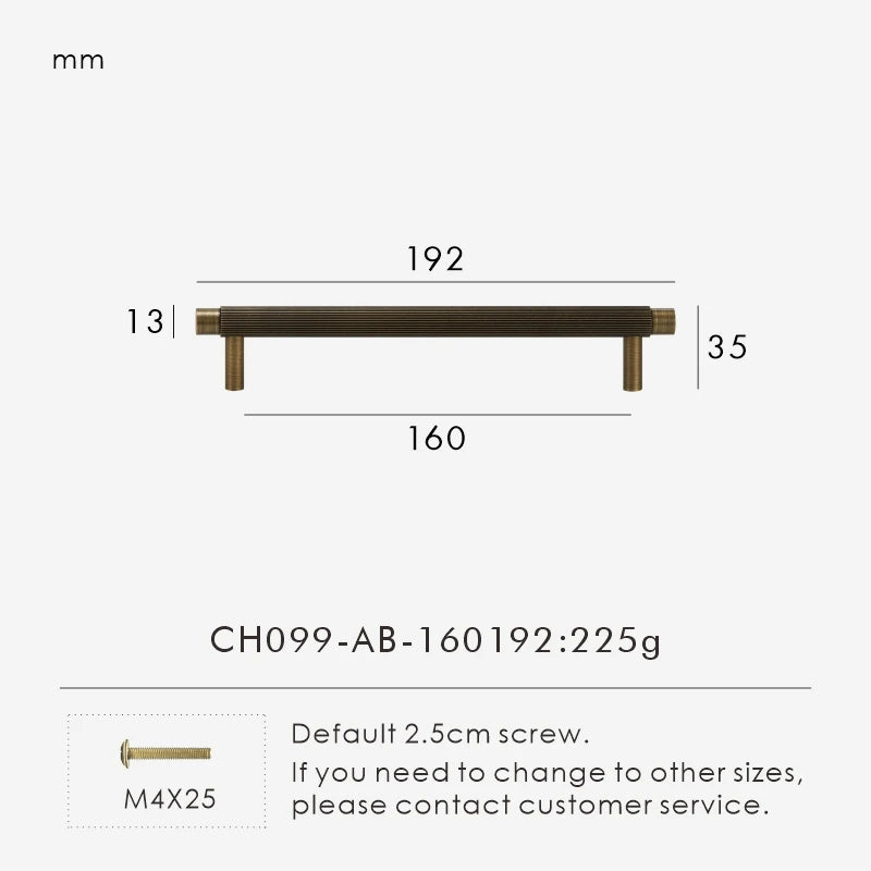 Solid Brass Linear Handle – Modern T-Bar Cabinet & Drawer Pull