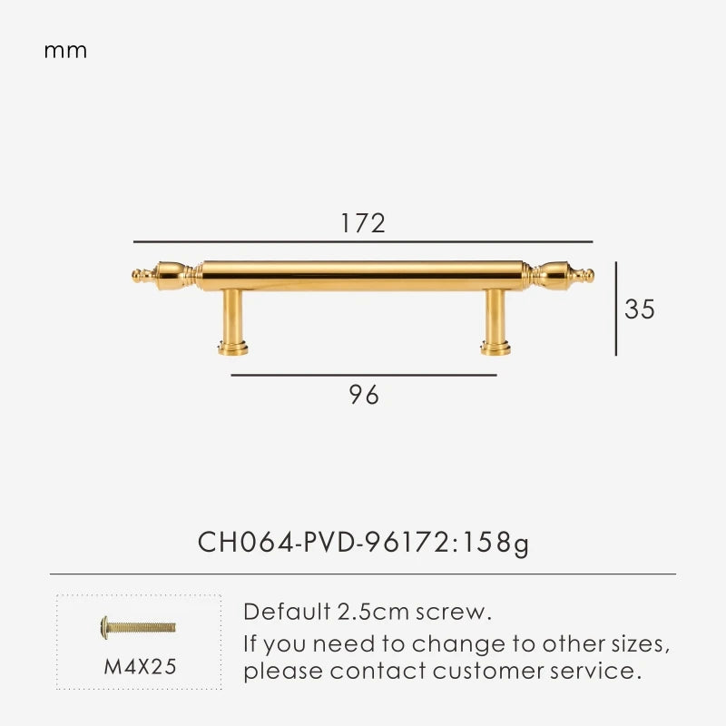 Brass Chrome Gold Handle – French Luxury Cabinet & Door Pull