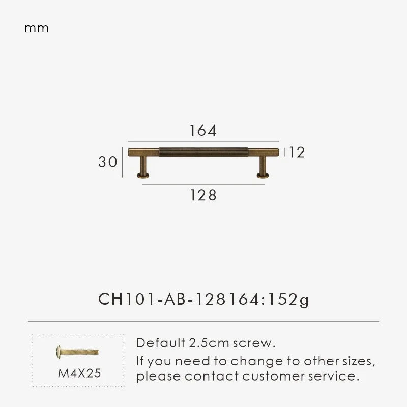 Solid Brass Linear Handle & Knob Set – Modern Textured Cabinet Pulls