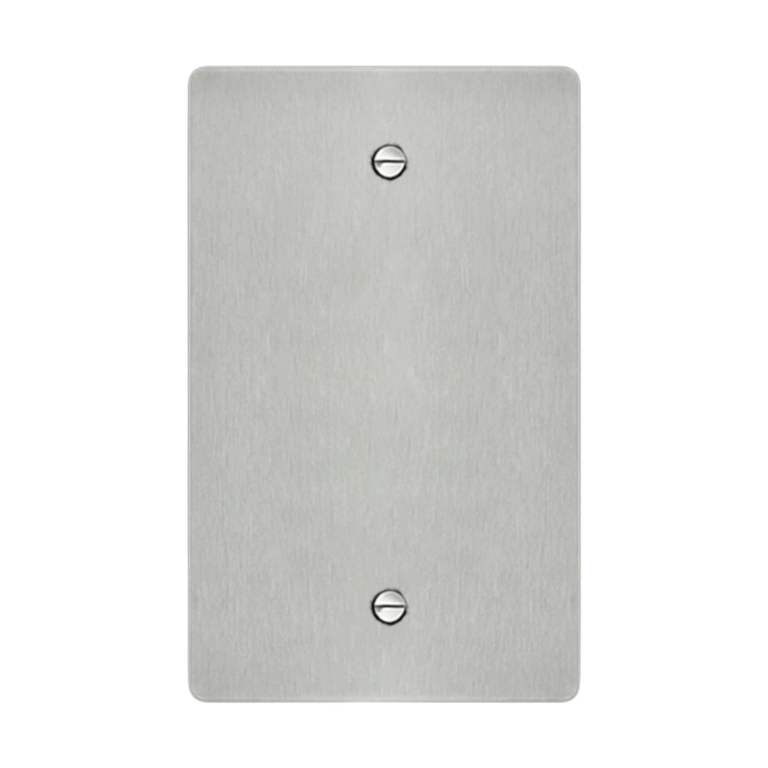 1-gang blank wall plate in brushed Stainless Steel finish