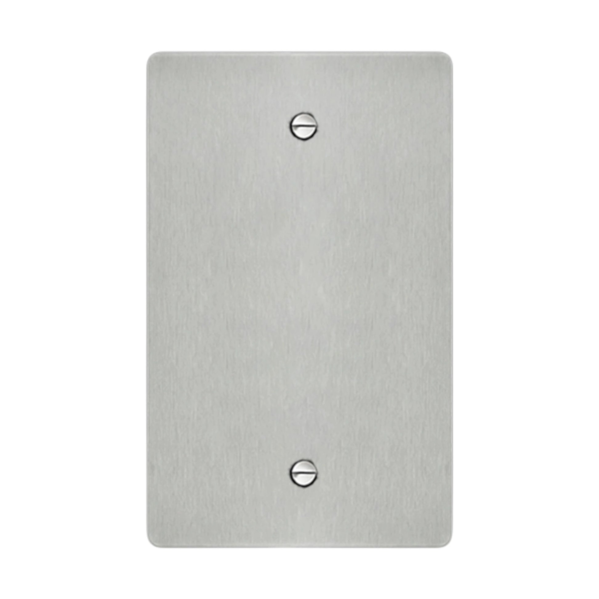 1-gang blank wall plate in brushed Stainless Steel finish