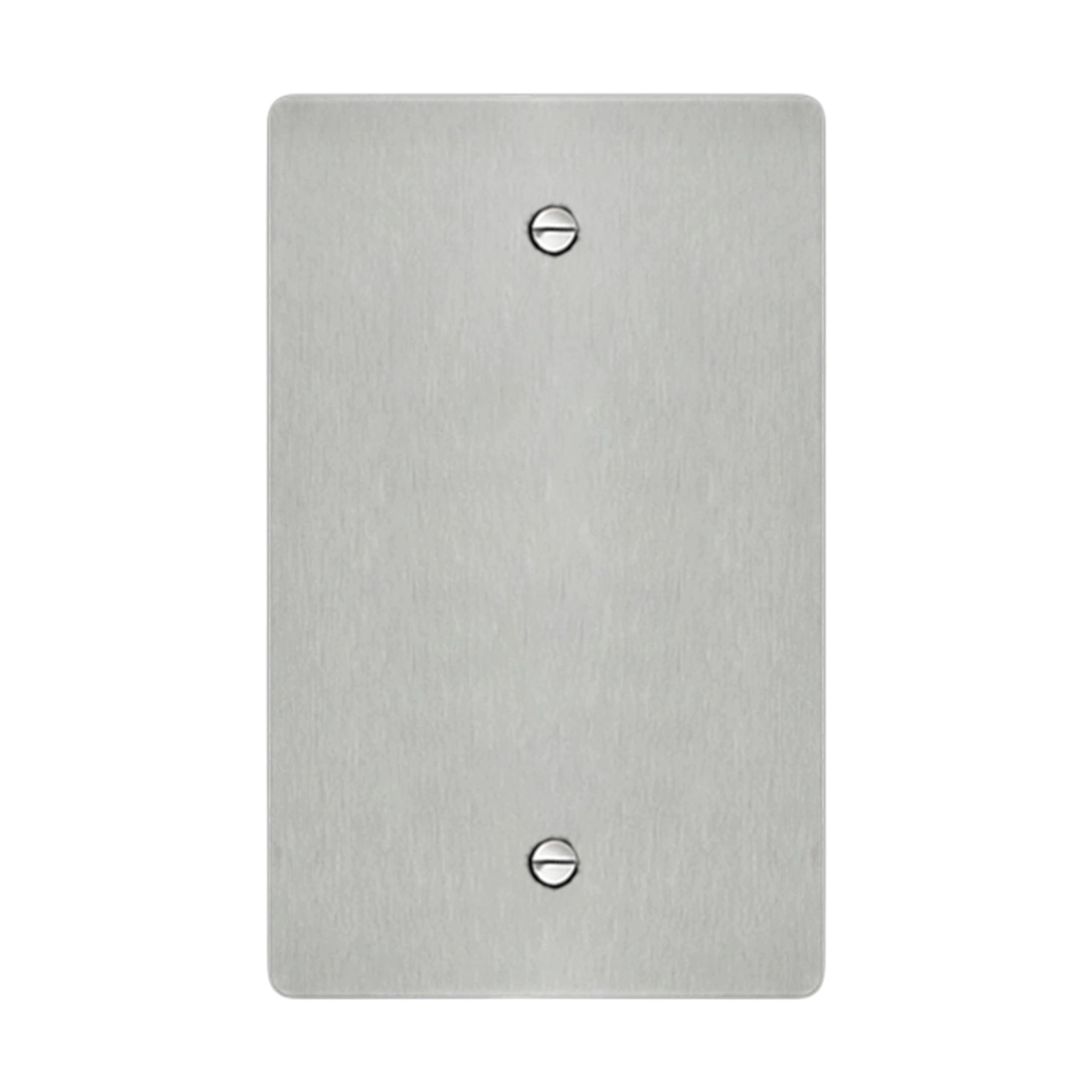 1-gang blank wall plate in brushed Stainless Steel finish