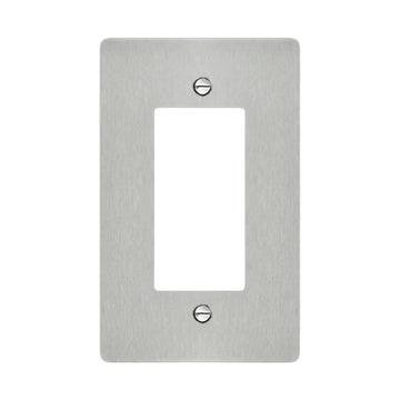 Stainless Steel decorator wall plate / outlet cover with modern brushed finish