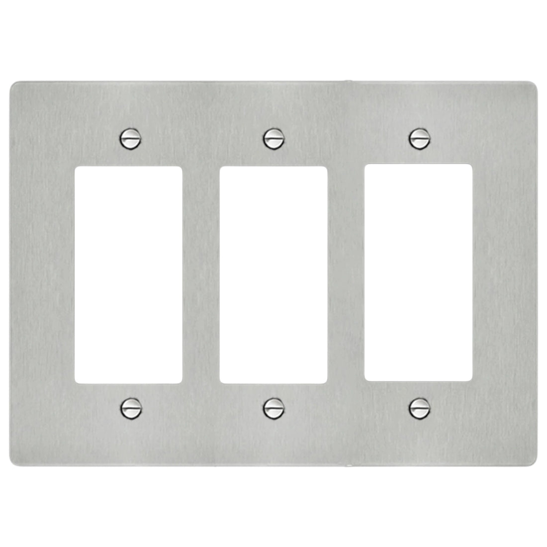3-Gang Solid Brass Decorator Wall Plate (Decora / Rocker / GFCI)
