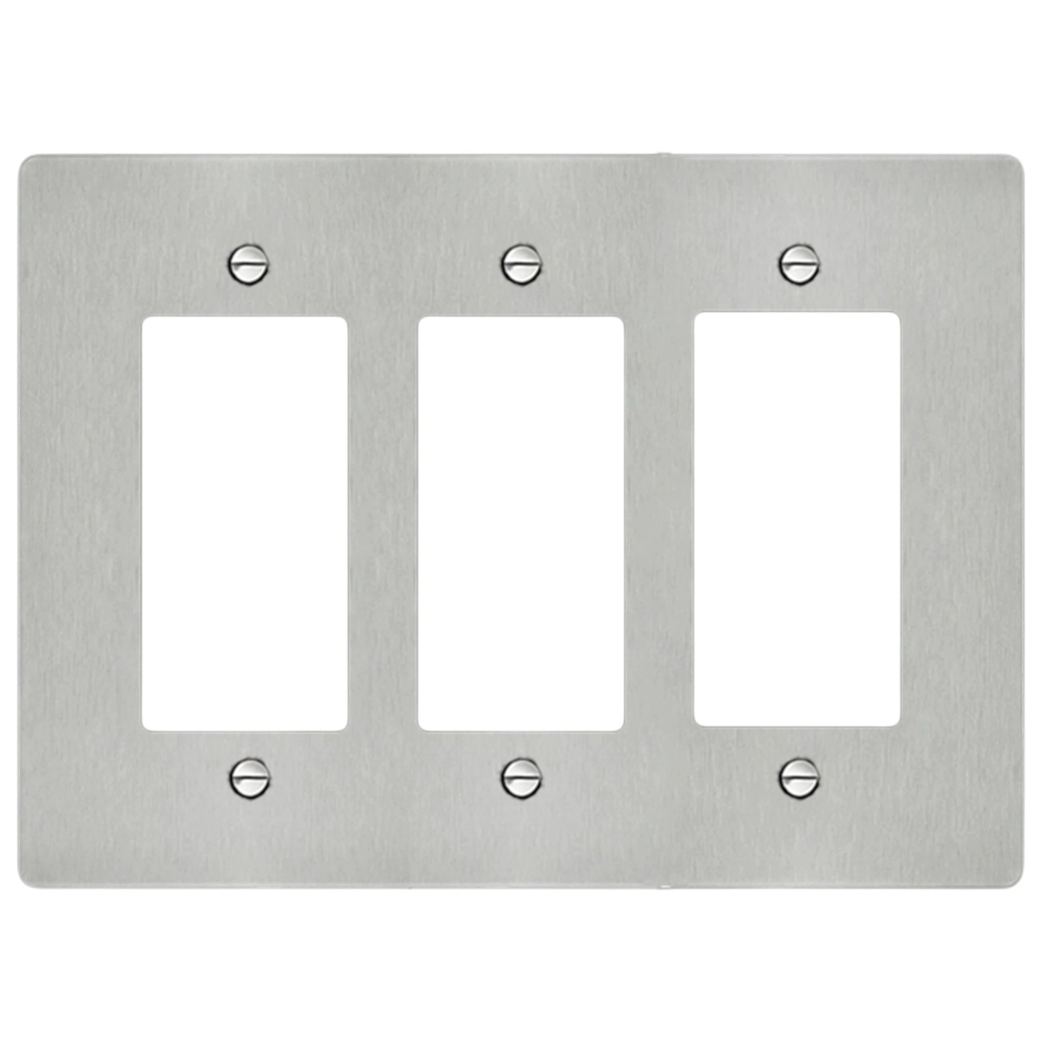 3-Gang Solid Brass Decorator Wall Plate (Decora / Rocker / GFCI)