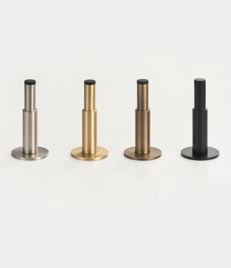 Brass Door Stopper – Floor & Wall Mount Holder in Antique or Matte Black Finish