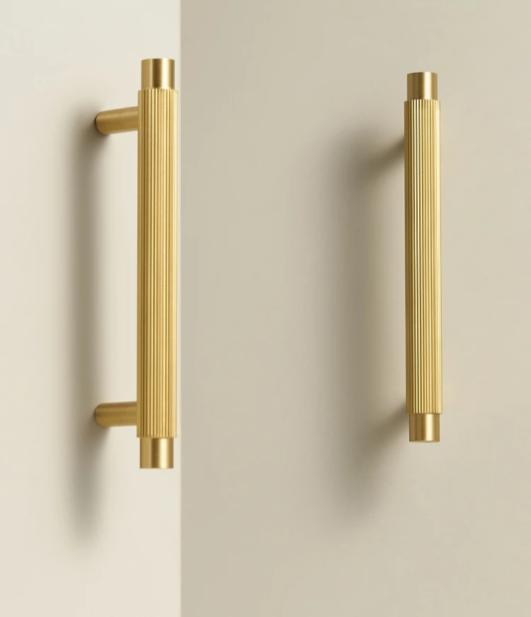 Solid Brass Linear Handle – Modern T-Bar Cabinet & Drawer Pull
