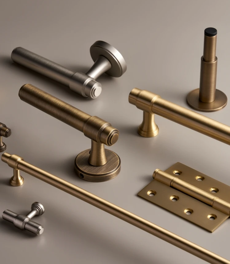 Solid Brass Door Pull Handle – Classical Style for Cabinets & Doors