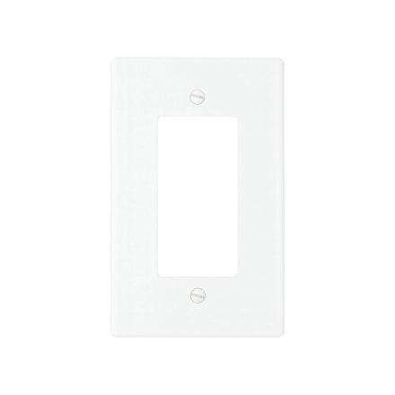 GetSwitches 1-gang decorator wall plate sample in White, plate only.