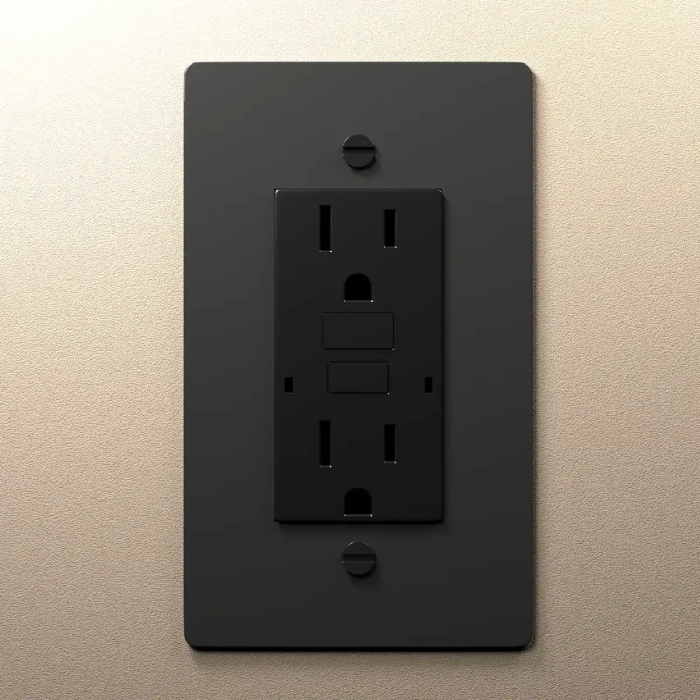 Black Brass Electrical Outlet - Image 5