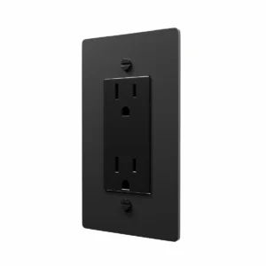 Black brass electrical outlet