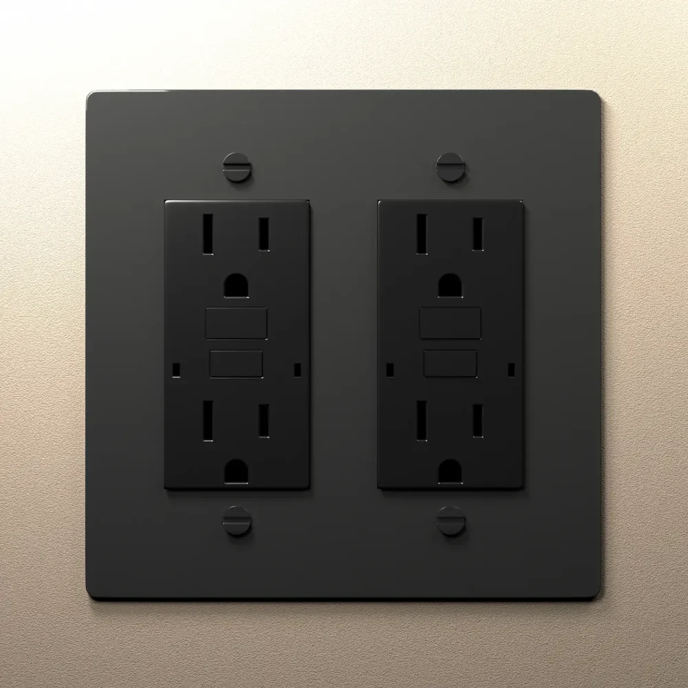 Black Brass Electrical Outlet - Image 7