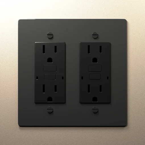 Black Brass Electrical Outlet - Image 7