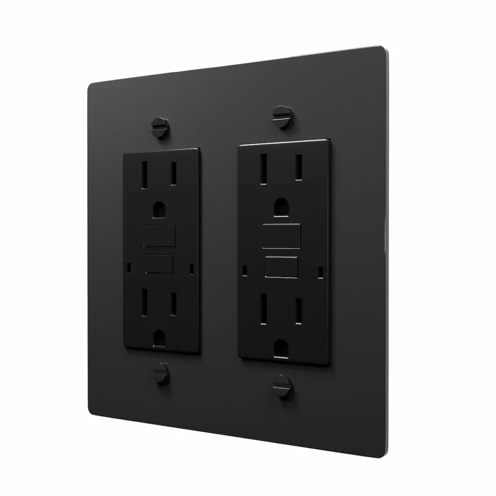 Black brass GFCI outlet