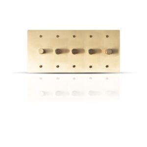 Satin Gold Brass Rotary Dimmer Plate - Luxurious lighting control