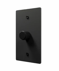 Black rotary dimmer switch