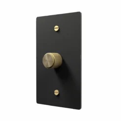 Black brass rotary dimmer switch