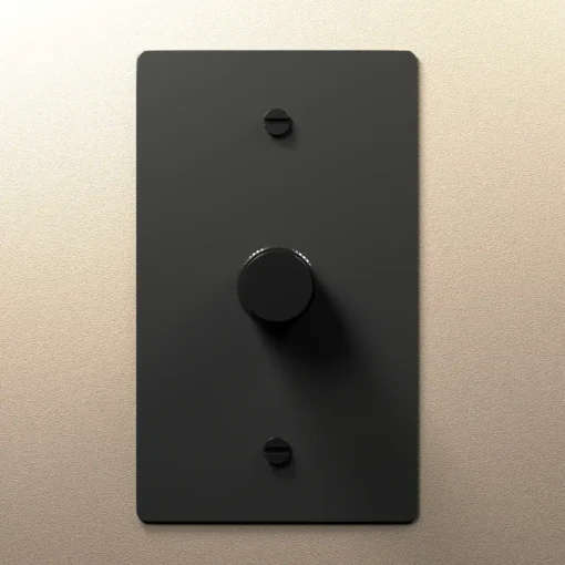 Black brass rotary dimmer switch