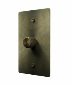 Antique brass rotary dimmer switch