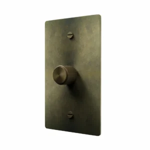 Antique brass rotary dimmer switch