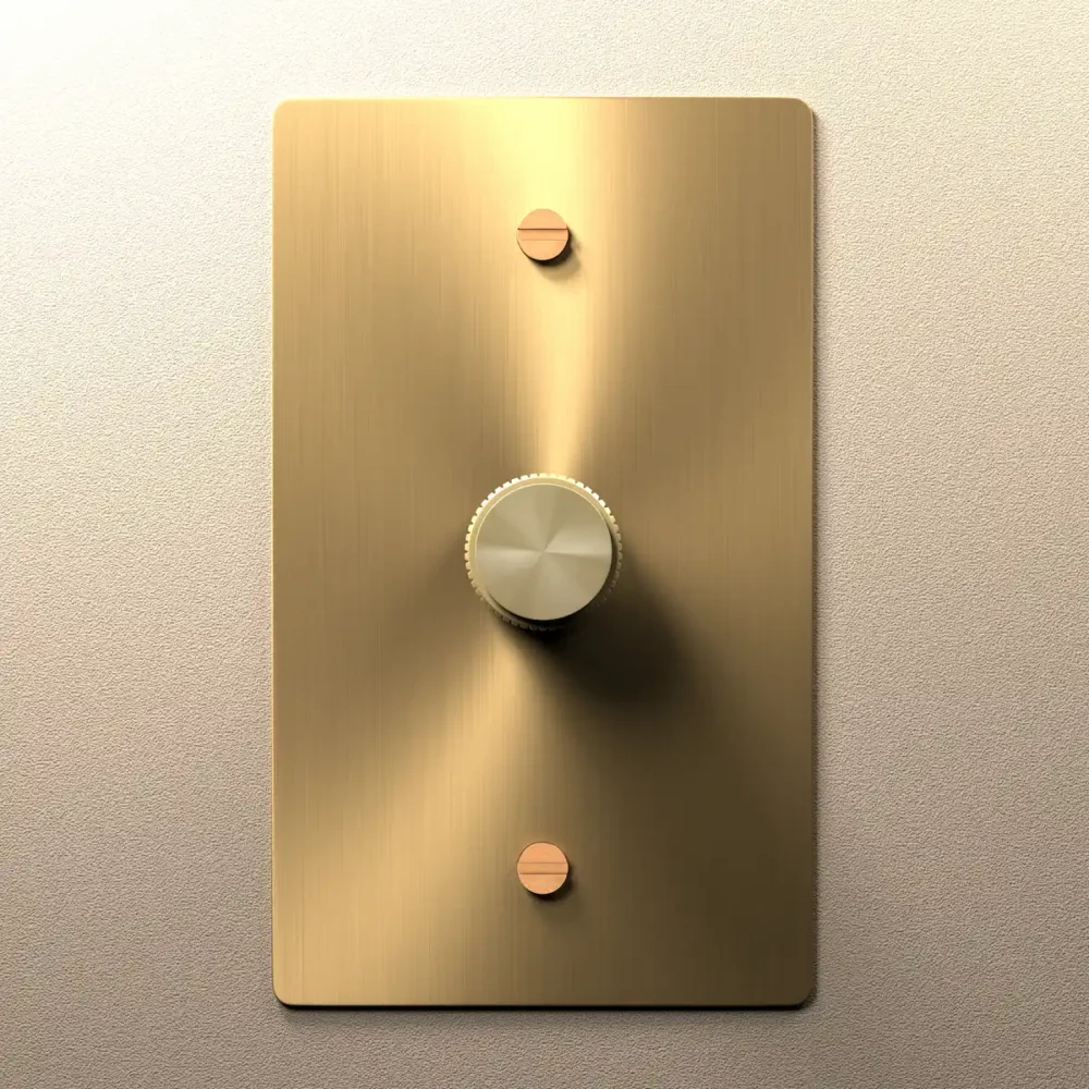 Brass rotary dimmer switch