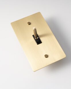 Satin Gold Brass Toggle Switch - Elegant, durable switch in a satin gold brass finish