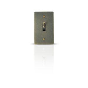 Bronze Brass Panels featuring Stylish Knurled Toggle Switches: Elegant multi-gang switches designed for contemporary interiors.