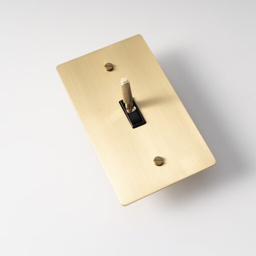 Satin Gold Brass Toggle Switch - Elegant, durable switch in a satin gold brass finish