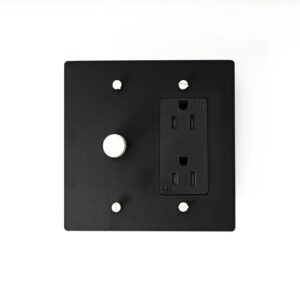 1dimmer Outlet Black with silver