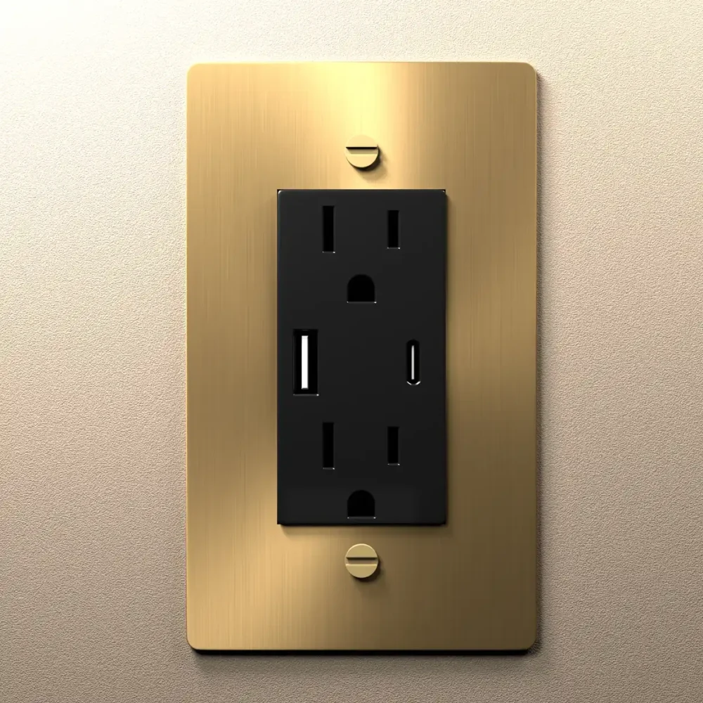 Brass Electrical Outlet black - Image 12