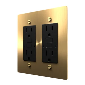 Brass electrical outlet