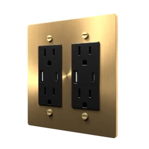 Brass electrical outlet