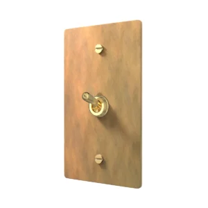 Aged brass retro toggle switch