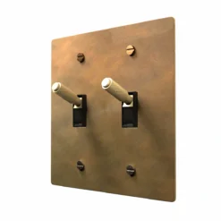 aged brass toggle switch