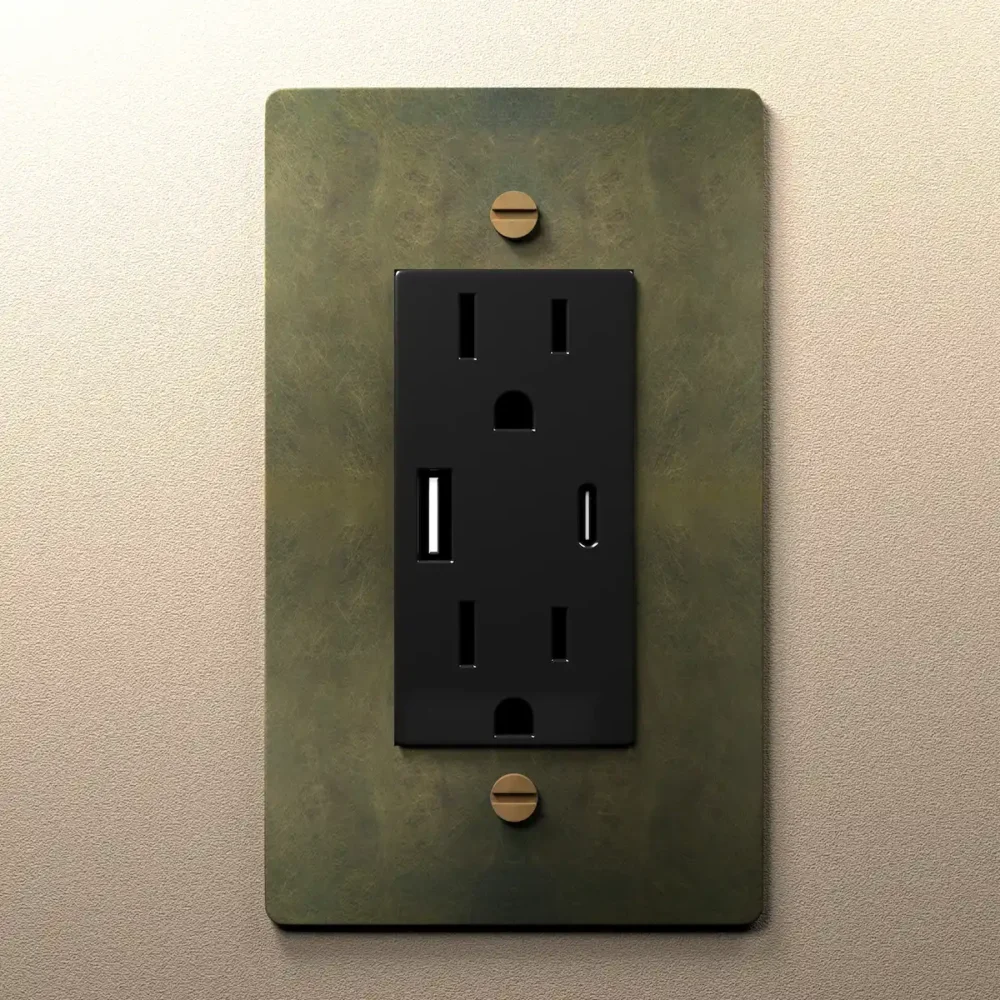 Antique Brass Electrical Outlet - Image 9