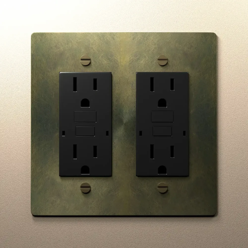 Antique Brass Electrical Outlet - Image 8