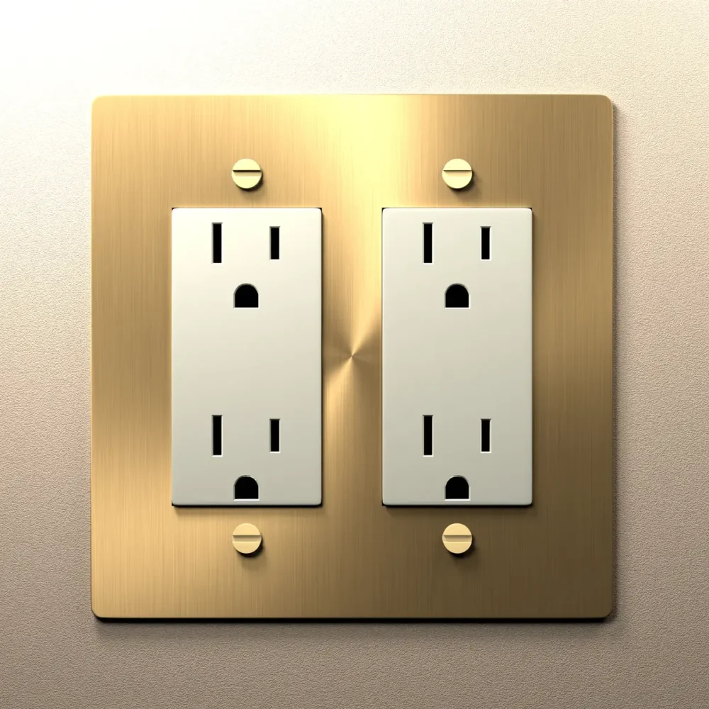 Brass Electrical Outlet White - Image 10