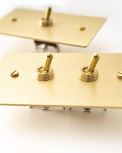 Satin Gold Brass Toggle Light Switch Panel: Elegant and Timeless