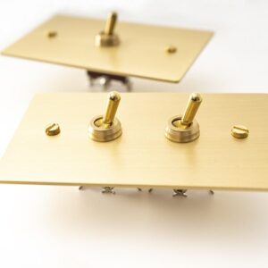 Satin Gold Brass Toggle Light Switch Panel: Elegant and Timeless