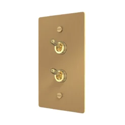 Brass Retro Double Toggle Switch