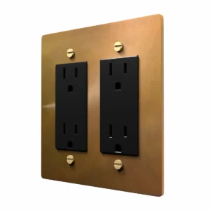 Unlacquered Aged Brass Electrical Outlet