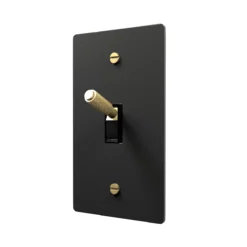 Black brass toggle switch