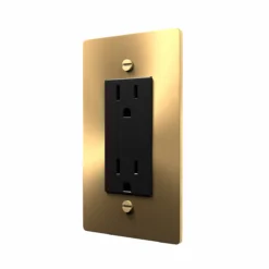 Brass electrical outlet