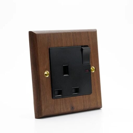 Wooden Toggle Light Switch with Antique Brass Knob - Image 15