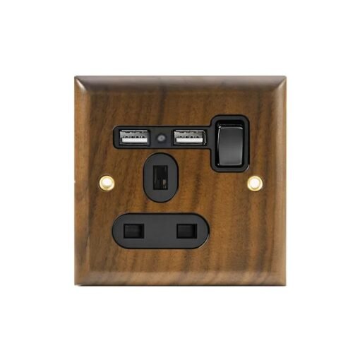 Wooden Toggle Light Switch with Antique Brass Knob - Image 16